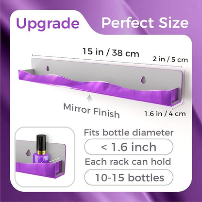 Wall-Mounted Nail Polish Organizer Rack - Image 3