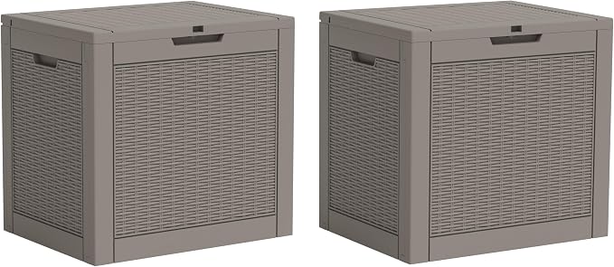 32 * 2 Gallon Outdoor storage deck Box Waterproof ，garden tool, backyard cushion by WTFGO