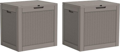 32 * 2 Gallon Outdoor storage deck Box Waterproof ，garden tool, backyard cushion by WTFGO
