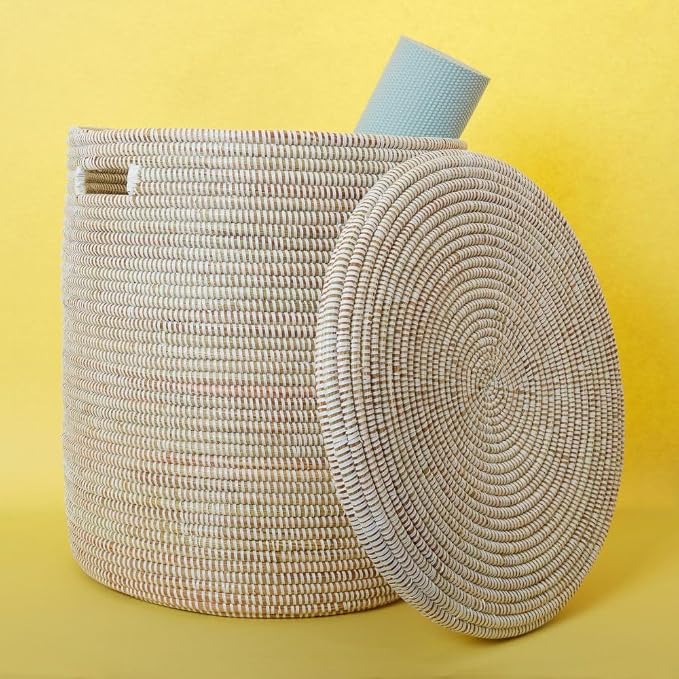 Extra Large White Storage Basket by Senegalo