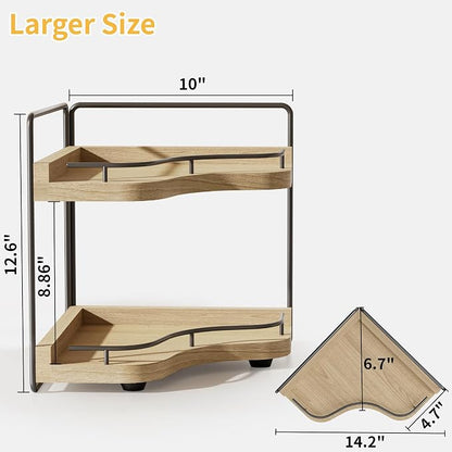 2-Tier Corner Bathroom Counter Organizer - Image 3