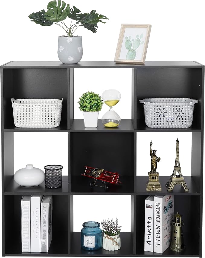 ZenStyle 9 Cube Storage Shelf Organizer, Wooden Bookshelf System Display Cube by ZenStyle