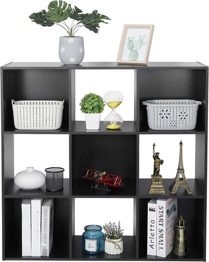 ZenStyle 9 Cube Storage Shelf Organizer, Wooden Bookshelf System Display Cube by ZenStyle