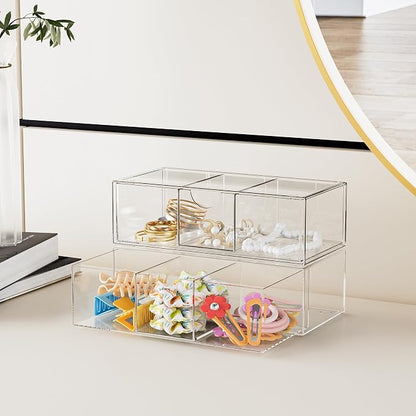 Hair Accessories Organizer for Girls, Cute Small Stackable Storage Drawer - Image 6