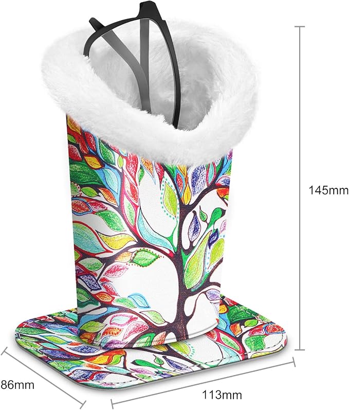 Fintie Plush Lined Eyeglasses Holder, Glasses Stand Case, Anti-scratch Glasses - Image 2