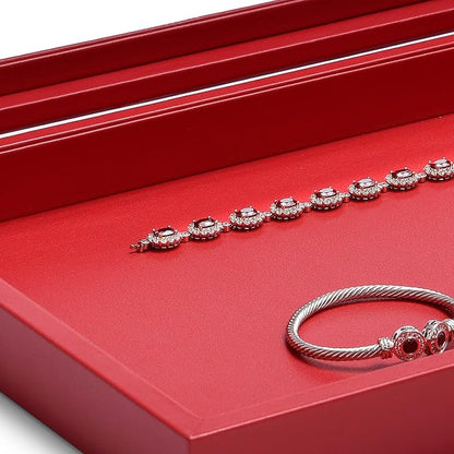 Oirlv Premium Red Leather Jewelry Tray - Image 5