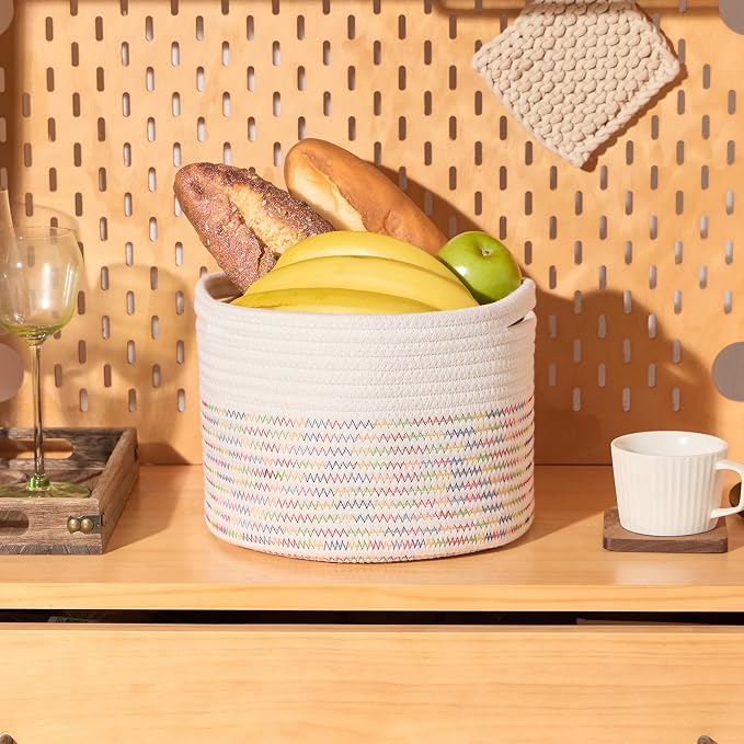 Small Basket for Organizing | Cube Shelf Closet Storage Baskets | 9.7×9.7×7.1” - Image 5
