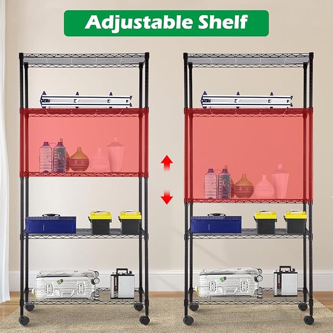 BestOffice 14"x30"x60" Commercial Storage Shelves Heavy Duty Shelving 5 Tier - Image 6