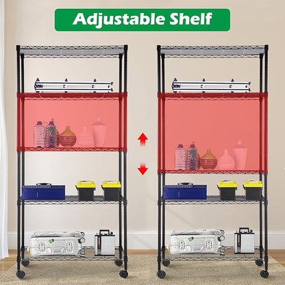BestOffice 14"x30"x60" Commercial Storage Shelves Heavy Duty Shelving 5 Tier - Image 6
