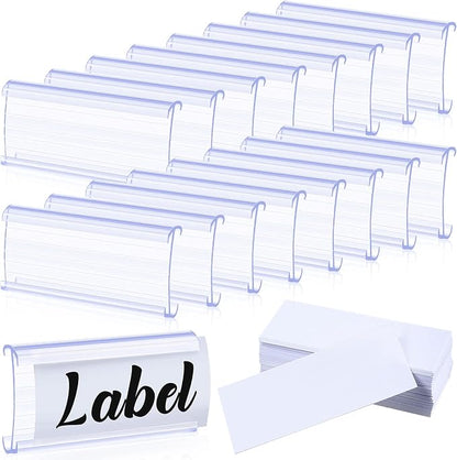 150 Pcs Plastic Wire Shelf Label Holders by Yulejo