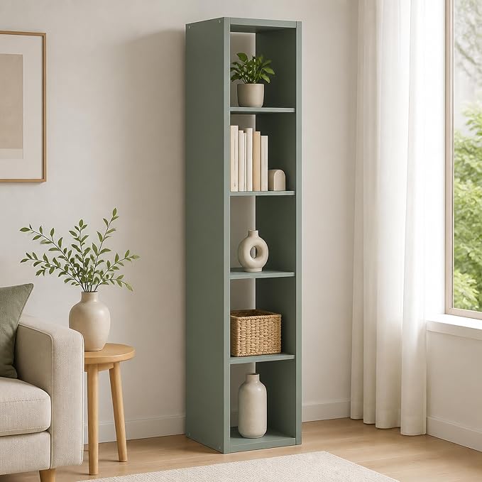 5-Cube Tall Cubicle Bookshelf, Cube Bookcase by Furevol