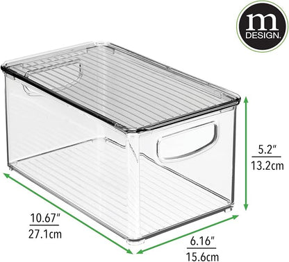 mDesign Plastic Deep Storage Bin Box Container - Image 6