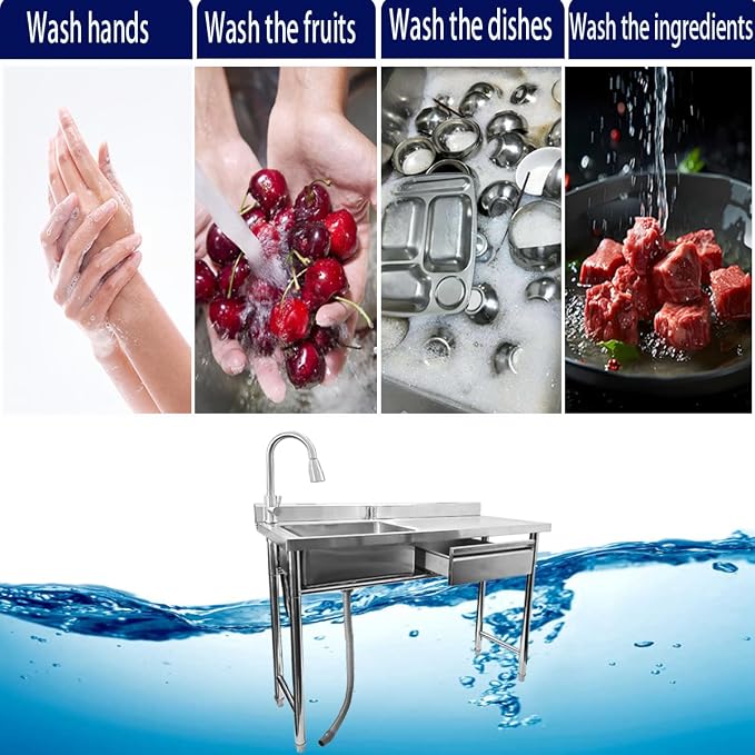 304 Stainless Steel Utility Sink - Image 6