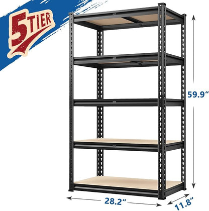 REIBII Storage Shelves 1600LBS Garage Shelving Heavy Duty Metal Shelving 5 Tier - Image 3