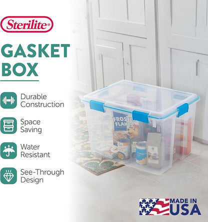 Sterilite 4-Pack Gasket Box, Weather-Resistant Storage Bins - Image 3