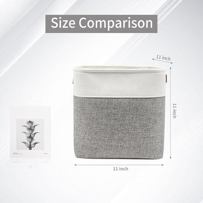Collapsible Fabric Storage Cubes 11x11 Cube Storage Bins, 4 Pack Closet Baskets - Image 3