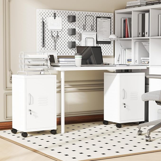 PAOFIN Metal Locker Cabinet, Under Desk Metal Vertical Filing Cabinets - Image 7