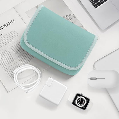 LENTION Mint Green Neoprene Electronic Organizer Pouch - Image 5