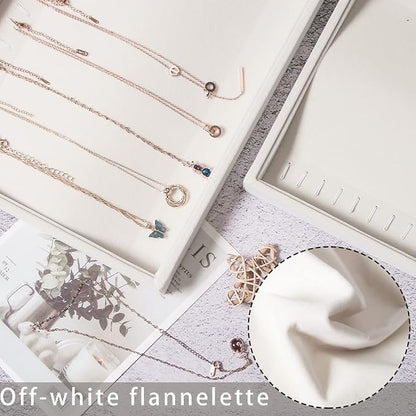 Coward Set of 2 Stackable Necklace Holder Organizer Tray Velvet Necklace - Image 3