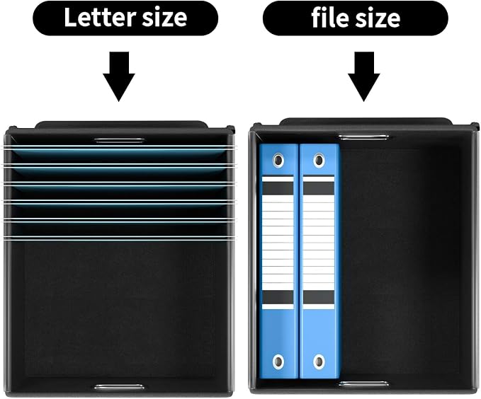 File Organizer Box with Lids, Collapsible File Folder Organizer | File Box with - Image 3