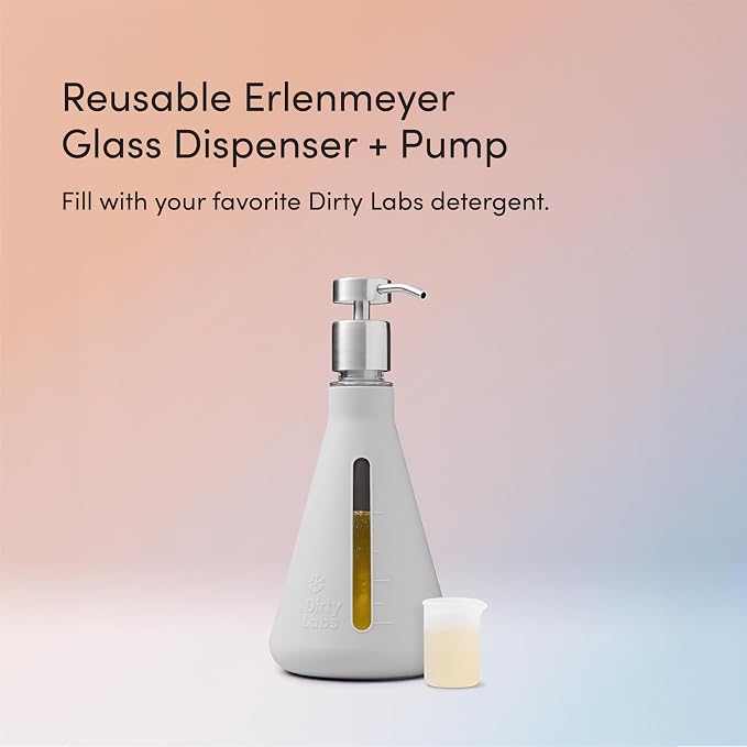 Dirty Labs | Reusable Erlenmeyer Glass Dispenser and Pump | Liquid Laundry - Image 2