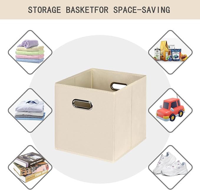 Fabric Cloth Storage Bins, Fabric Cube Organizer - Image 3