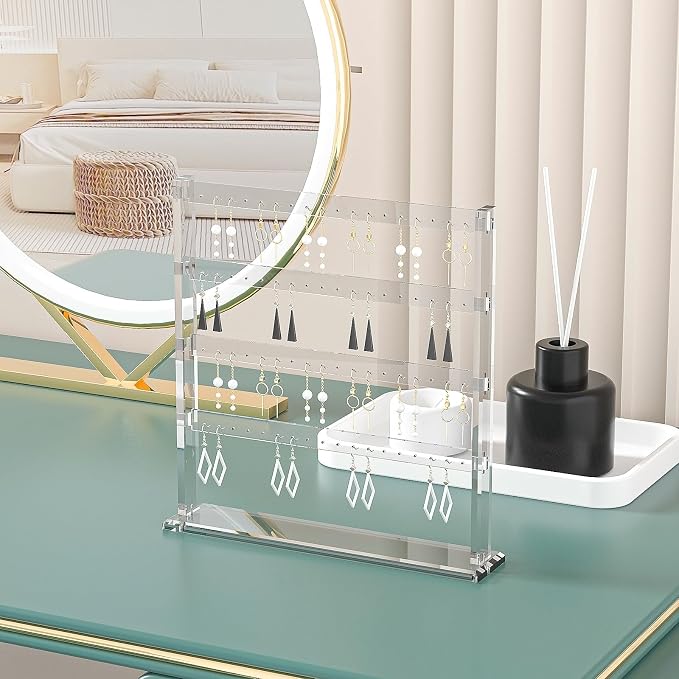 Coward Acrylic Earring Holder Stand, Tabletop Earring Jewelry Easel Display - Image 3
