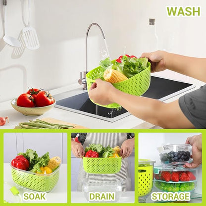 LUXEAR Fresh Produce Vegetable Fruit Storage Containers 3Piece Set, BPA-free - Image 4