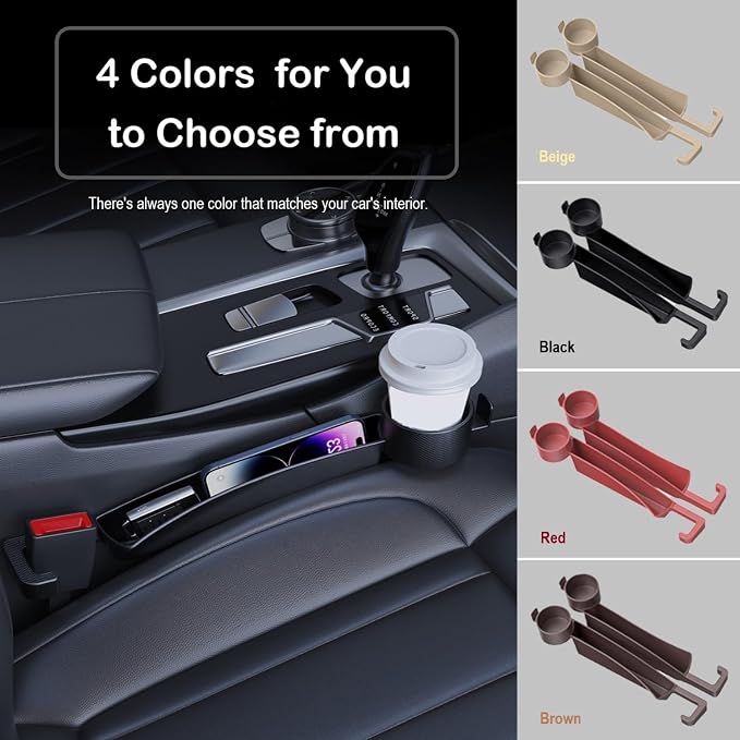 Car Seat Gap Plug with Storage Slot, Auto Gap Filler Organizer with Cup Holder - Image 8