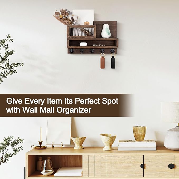 Key Holder for Wall, Mail Organizer Wall Mount - Image 5