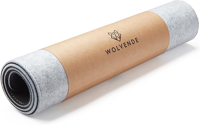 Premium Felt Desk Mat | Medium 12" x 36" | Multifunctional Desk Pad by Wolvende