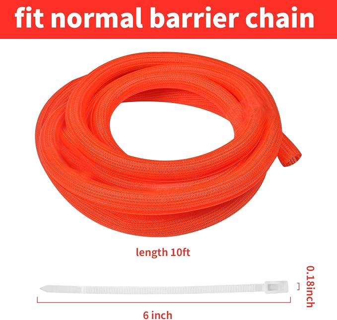 10 Ft High Visibility Chain Cover Kit High Visibility Yellow Cover Safety - Image 3