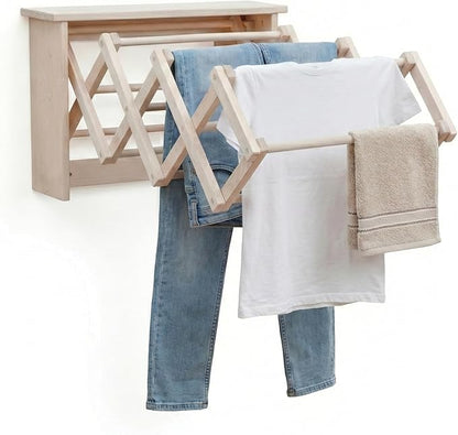 Pennsylvania Woodworks Large Wall Clothes Drying Rack ~ Heavy Duty Solid Maple by PennsylvaniaWoodworks