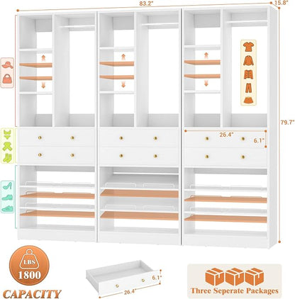 Besiost Closet System, Walk-in Closets Systems, Free Standing Reach in Closet - Image 2