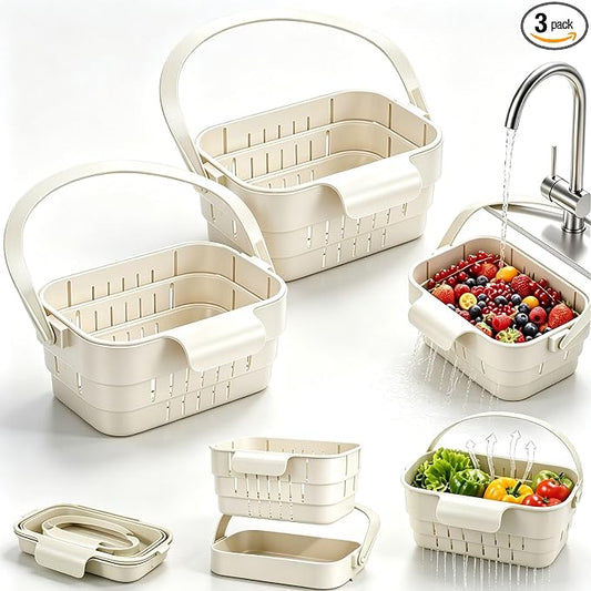 Hanging Sink Drain Basket, Collapsible Kitchen Strainer Basket | Foldable by Unknown