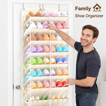 30 Pairs Over the Door Shoe Organizer, 10-Tier Door Shoes Rack Storage - Image 4