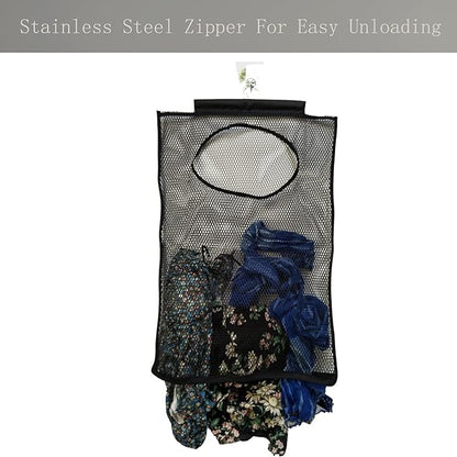 Hanging Mesh Laundry Hamper Large Dirty Clothes Bag, Can Be Used Behind The - Image 4