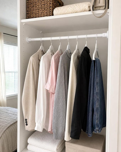 Closet Rods for Hanging Clothes, 18” to 48” Adjustable Closet Rod, Heavy Duty - Image 3