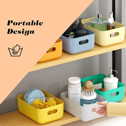 OWill 7 Pack Plastic Storage Bins, 4.2L Small Organizer Baskets - Image 4