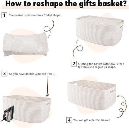 OIAHOMY Storage Basket for Shelves, Closet Cube Storage Bins Baskets for - Image 7