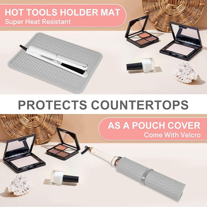 Oversize Silicone Heat Resistant Mat, Portable Travel Mat Cover - Image 6