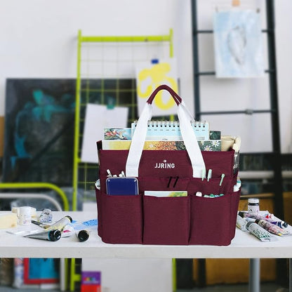 JJRING Craft Organizer Tote Bag, Large Art Storage Caddy - Image 7