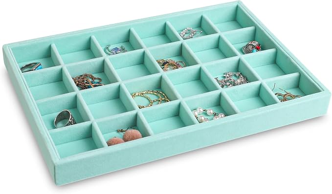 Frebeauty Stackable Velvet Jewelry Organizer Trays - Image 5