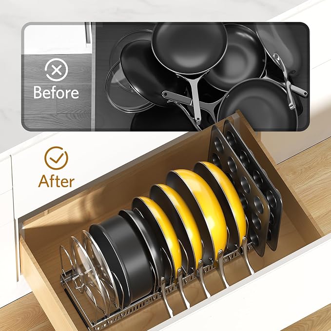 ORDORA Pots and Pans Organizer under Cabinet - Image 5
