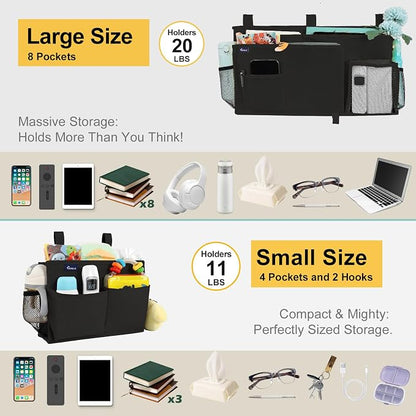 Surblue Bedside Caddy Bunk Bed Storage Organizer Hanging Pockets - Image 3