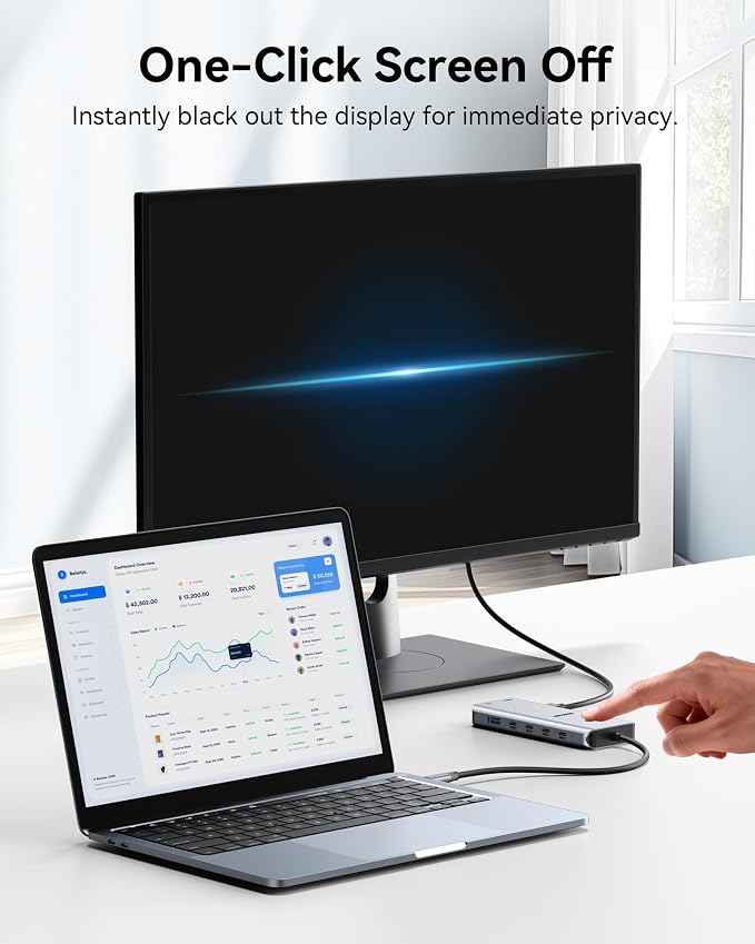 Laptop Docking Station Dual Monitor, USB C Hub - Image 5