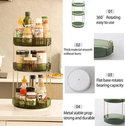 360 Rotating Makeup Organizer for Vanity, Bathroom Countertop Spinning Perfume - Image 5