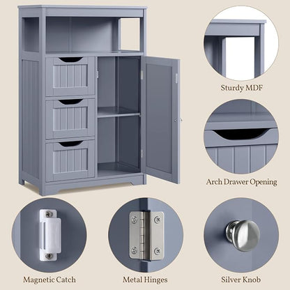 Yaheetech Bathroom Storage Cabinet, Wooden Bathroom Floor Cabinet - Image 9