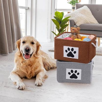 COMFY HOMI 2Pcs Dog Toy Basket - Image 2