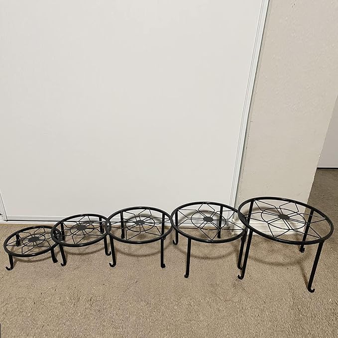 5 Pack Metal Plant Stands, Heavy Duty Potted Holder - Image 5